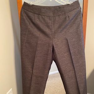 6P NWT Side-zip Metallic Charcoal Gray Pants